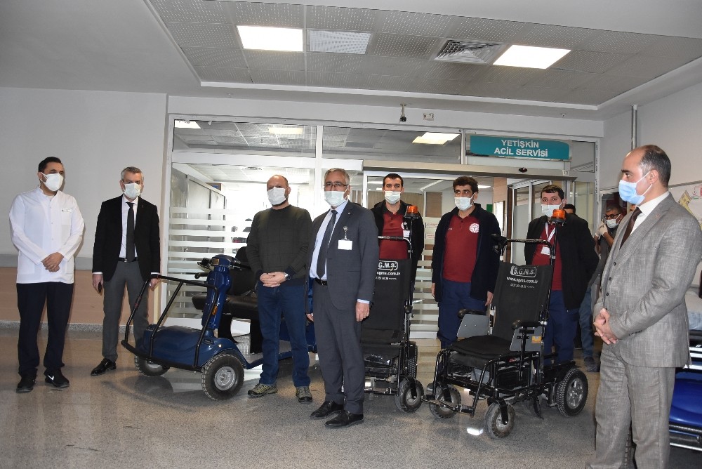 Van Eğitim ve Araştırma Hastanesinde akülü sedye, transfer aracı ve sandalye dönemi