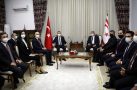 Cumhurbaşkanı Yardımcısı Oktay, KKTC Meclis Başkanı Sennaroğlu ile bir araya geldi