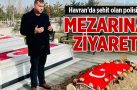 Havran’da şehit olan polisin mezarına ziyaret